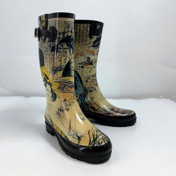 Chooka Women's Geisha Mid Calf Top Buckle Rain Boot Size 8 - Picture 2 of 16